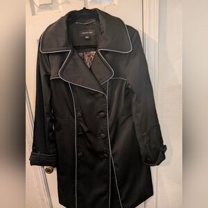 Jones New York Women's Black Vintage Trench Coat